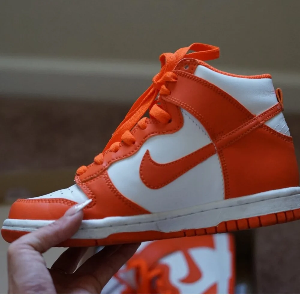 Nike Dunks Orange and White Sneakers